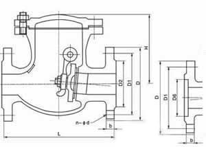 旋启式止回阀结构图