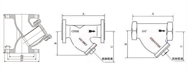 Y型过滤器结构图