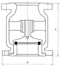 H42立式止回阀结构图